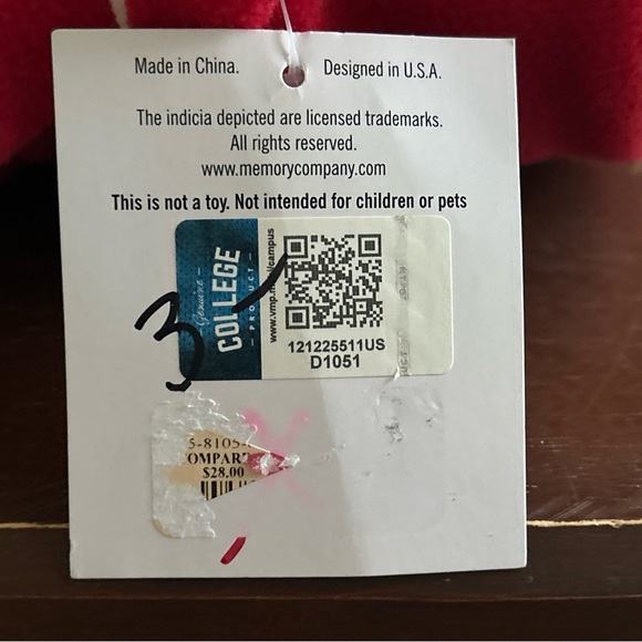 The Memory Company Chilly Plush Snowman Beaded Feet 17” Georgia Bulldogs NWT - Picture 3 of 4